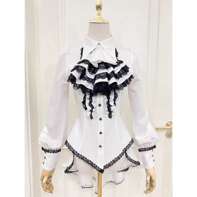 Little Dipper Point Collar Long Sleeve Short and Long Blouse(6th Reservation/13 Colours/Full Payment Without Shipping)